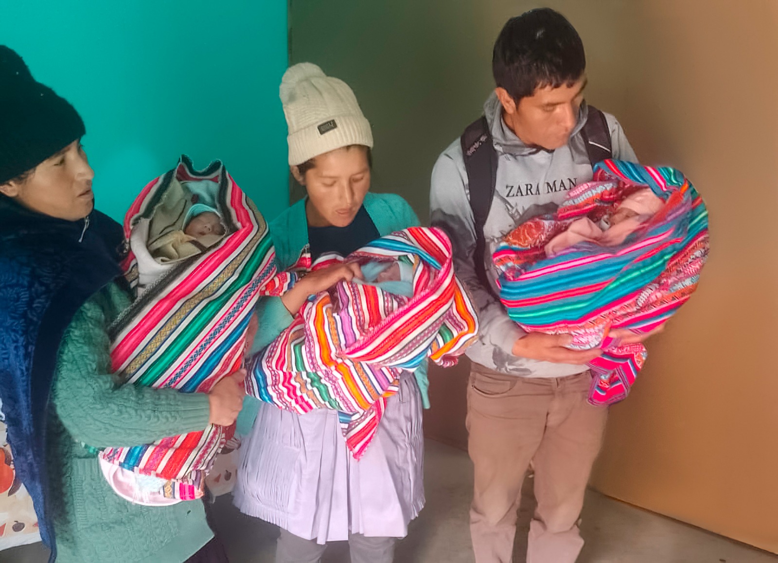 HUANCAVELICA: TRILLIZAS PREMATURAS RETORNARON A CASA CON BUENA SALUD